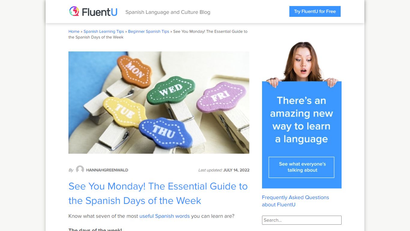See You Monday! The Essential Guide to the Spanish Days of the Week ...